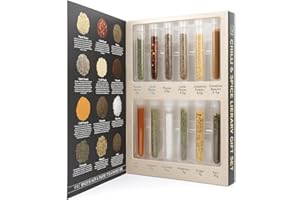ICMINDS GIFTS Chilli & Spice Giftset – 12 Premium Gourmet Chilli & Herbs Collection | Fiery Seasoning Box for Cooking | Gift for Food Lovers, BBQ Fans, Men, Women, Home Chefs & Spice Lovers