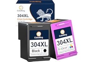 ColorKing Remanufactured 304XL Replacement for HP 304 Ink Cartridges Combo Pack for ENVY 5010 5020 5030 5032 5000 DeskJet 2600 2630 2620 2622 2632 3720 3730 3735 3750 3760 3762 (1 Black, 1 Tricolour)