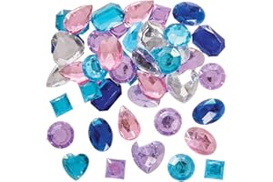 Baker Ross Larges Strass Autocollants motif Couleurs d'Hiver - Lot de 120, Loisirs Créatifs pour Enfants (FX362)