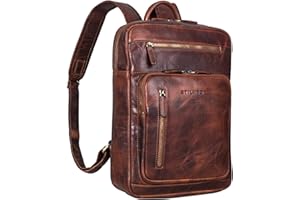 STILORD 'Valera' Skórzany Plecak Biznesowy Wieloma Przegrodami Plecak Biurowy Plecak Nauczyciela Plecak Laptopa Damski Mêski Prawdziwa Skóra