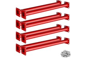 TAYUQEE Steel Monkey Bars for Kids - 18in Heavy Duty Metal Monkey Bars Ladder Rungs Kit, 8 PCS Playset Monkey Bar Rods with Mounting Plates for Indoor Outdoor Backyard Playground, Hold 250 Lbs