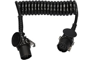 SAMETRUCK Elektrowendel 24V 15 polig 3,8m Spiralkabel LKW Anhänger Auflieger Kabel NFZ ADR