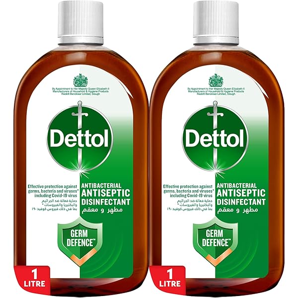 Dettol 100% 1リットル✖️2個セット Dettol Antiseptic Disinfectants - Set of 2, 1 Liter : Buy