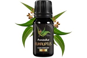 Aromaholik Olejek Eteryczny eukaliptusowy BIO 100% naturalny – olejek eteryczny do dyfuzora & aromatyzera – certyfikowany olejek eteryczny z Indii – Eucalyptus Essential Oils 10ml do sauny i masażu