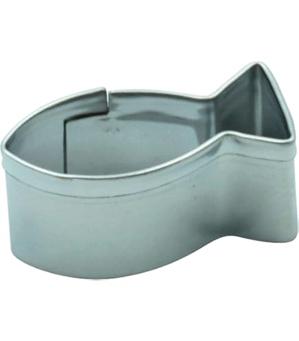 Goldfisch Cracker Ausstecher - 25 Mulden Edelstahl Mit Reinigungsbürste