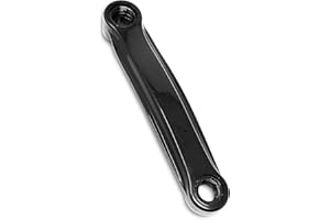 IBK Brazo biela negro de 170 mm para bicicleta izquierda, agujero cuadrado, repuesto universal negro, pata pedales para bicicleta de carretera, pasador cuadro, bicicleta de montaña, bicicleta de