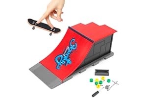 Gr8ware Planche à roulettes de Doigt, Finger Skateboard, Mini-Jouets à Doigt Deck Truck Finger Board, Mini Fingerboard, Rampes de Skatepark, Skate Park Kit Rampe de Touche Jouet Enfants Cadeau (C)