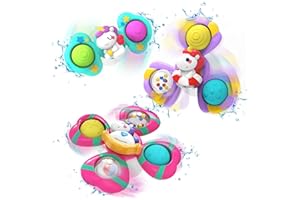 seveclotree Giocattoli Bambina 1 Anno,Giochi Sensoriali per Neonati,Spinner Trottola Giochini Gioco Seggiolone Neonati Giochi Bagnetto