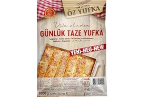 ‎PUFAI Öz Yufka Täglich frischer Teig - Frisches Gebäck, Teigblätter Filoteig 1000 Gramm (6 Stück in jeder Packung)