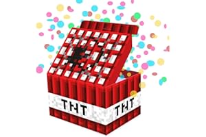 FETTIPOP Caja Regalo Explosión Сonfeti (Dinamita TNT), Sorpresa Pop up Box Cumpleaños Para él, ella con Wow-Efecto 18,5x14x11 cm.