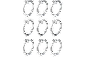 Crdifu Falso Piercing Nariz Labio tabique Anillo Pendiente Clip sin Piercing Acero quirúrgico Falso Ombligo Piercing clicker