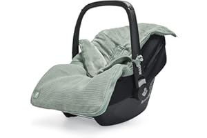 Jollein 025-811-65371 Chancelière tricotée pour siège bébé stonegreen 82 x 42 cm