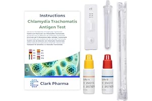 CLARK PHARMA Kit de Test Chlamydia, Test pour Homme (Écouvillon Urétral) ou Femme (Écouvillon Cervical) pour Chlamydia, Test Rapide MST IST STD