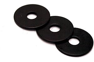 FIXITFLO 10 x Black Penny Washers Stainless Steel Blackened Galvanised finish M6 x 24mm x 1.4mm Thick DIN9021 Pack of 10 (M6 x 24mm x 1.4mm thick)