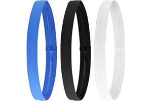 DENTEDELEAO 3 Stück Stirnbänder für Damen, Sport Stirnband Elastisch Haarbänder Breit Haarreife rutschfeste Haarband Sportliche Stirnband, Anti Rutsch Schweißband für Jogging, Laufen, Wandern