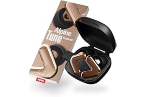 Alpine Tune Bouchons d'Oreilles Pour Concerts & Musique, Protection Auditive 19dB Certifiée, Réduction Du Bruit, Haute Fidélité, Boules Quies, 4 Tailles, Pour Festivals, Musiciens & Clubs, Or Rose