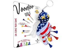 Voodoo Golf Ball Tee Holder | Novelty Keychain Accessory for Bag | Gifts for Men | Fits 3 1/4, 2 3/4, 1 1/2 Tees