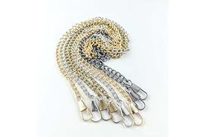 ANBOO 8 Pièces Chaine Sac Chaîne de Sac à Main Chaîne de Remplacement pour Sac à Main Sangle de Chaîne en Métal Sac à Bandoulière Chaîne Anse de Sac à Main Chaîne pour Femmes Bricolage Sac(120cm)