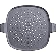 Woll WSG228 Silicone Nonstick Splatter Guard and Trivet, Square, 11", Gray