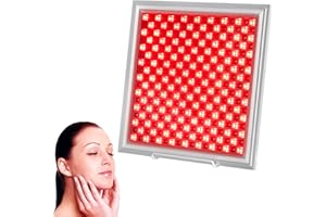 Lampada Infrarossi, Relassy Luce Rossa Viso 660nm 850nm, Panel Luz Roja 5 Llivelli di Luminosità, 289 LEDs con Supporto E Timer, per Viso, Corpo, Telaio In Alluminio, Lampada Non Produce Calore