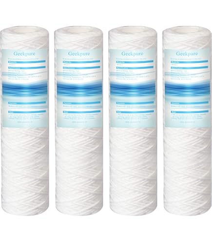 Boîtier Transparent Geekpure 25,4 Cm – Standard 2,5x10 Pouces – Pour Filtre à Eau, Avec Clé, Support, Décompression