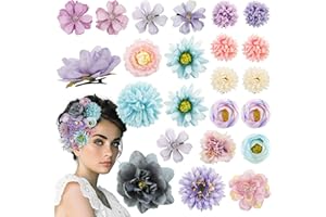 BOFUNX 23 Stücke Blumen Haarspange Blumen Haarclips Mädchen Haarklammern Kinder Damen Haarschmuck Party Hochzeit