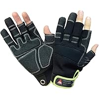 Hase Technik 3 Finger Montage Handschuh Outdoor Mechaniker Techniker Handschuhe Arbeitshandschuhe Größe 10