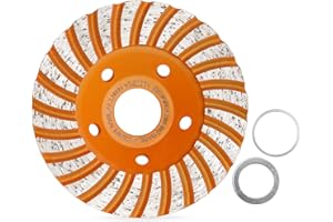 BGTEC Diamond Concrete Grinding Wheel - 100mm Angle Grinder Wheel with 2pcs Ruducer Washers(22.23/15.875 and 22.23/20) for Grinding on Granite Marble Concrete Brick Masonry