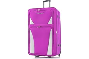 DK Luggage 32" Extra Large Lightweight Suitcases Expandable Trolley case with 2 Wheels DK16 Purple