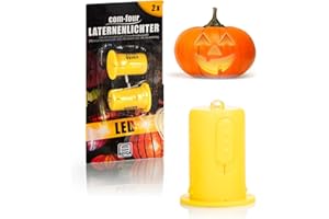 com-four® 2x LED Deko-Licht für Papierlaternen - LED-Teelichtersatz - warmweißes Laternenlicht - batteriebetriebene LED-Kerze - Mini-Lampe für Lampions, Windlichter, Kürbisse, Ballons und Dekoration