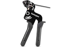 DECHENGBAO Pistola per fascette in metallo, pistola per fascette in acciaio inossidabile per fascette in acciaio inossidabile Pistola per fascette metalliche