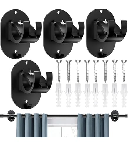 6 Supporti Per Tende Senza Foratura - Ganci Autoadesivi Per Bastoni Doccia E Tende - Foto 3