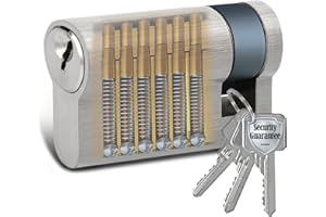 AceMining Schließzylinder, 10/35mm Zylinderschloss mit 3 Schlüssel, 45mm Halb Türzylinder, Schliesszylinder, Profilzylinder, Türschloss Zylinder, Anti Picking,Anti Bohr,Anti Snap,Anti Bumping