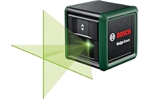 Bosch Home and Garden Laser lignes Quigo Green de Bosch avec trépied (laser vert pour une meilleure visibilité, boîtier en plastique recyclé, dans boîte carton e-commerce)
