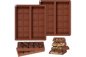 KUNOLI 2 stampi per cioccolato in silicone profondo, antiaderente, in silicone, per cioccolato, fondente Dubai, per dolci fai da te e cioccolato