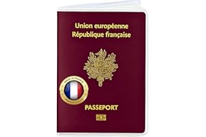 Ugozen Pochette pour Passeport Transparent | Etui De Protection Passeports Pratique | Porte Passport De Voyage, Plastique Recyclable Fabrication Francaise (1)