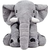Plush Elephant,Sleeping Companion,Colorful,Fillable Toy (Grey No:2)