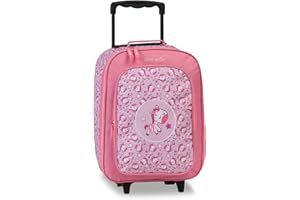 Noey & Lou Kinderkoffer Trolley Rucksack Brustbeutel Koffer Kinder Jungen Mädchen Fabrizio Weichgepäck (M1 Pink2, M1)