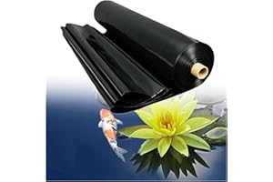 VETRIS Teichfolie 1.5x5m 2x8m 3x10m 4x4m 6x8m 10x15m HDPE Teichplane Folie Schwarz Schwerlast Teichfolien Dichtungsfolie Undurchlässig Teichmembran Fischteichfolie Für Teiche, Flüsse Fontänen ( Size : 5x7m(1