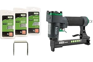 SALKI | Pack Agrafeuse CSK G80 + Agrafes 80-10mm | 80-12mm et 80-14mm | Agrafeuse pneumatique pour tapisserie