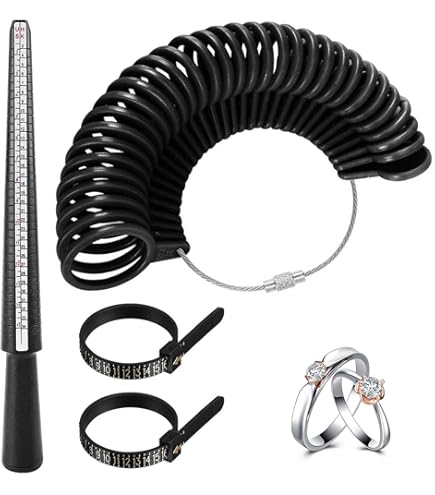 Oueyfer 5 Pièces Anneau Mesure Carton Taille Doigt Outil Dépistage Diamètre Circonférence Carte Table Européenne Américaine Taille Bague Mesureur Bague Et Baguier