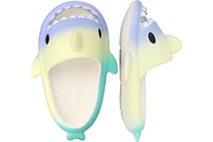 IASKDIN Klapki kąpielowe dla chłopców i dziewczynek Shark Sildes Slippers damskie męskie buty kąpielowe, zabawne letnie kapcie plażowe, antypoślizgowe sandały kąpielowe dla dzieci