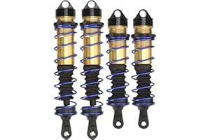 RiToEasysports Amortiguador de Choque de Coche RC de 4 Piezas, Amortiguador de Resorte de Coche RC Trasero de 140 mm Delantero de aleación de Aluminio de 120 mm para Coche RC 1/8(Oro)