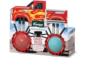 Kneipp naturkind Turbo-Truck kąpiel bąbelkowa – kula kąpielowa o zapachu porzeczki – pełna akcji zabawa w kąpieli dla dzieci od 3 lat – 100 g
