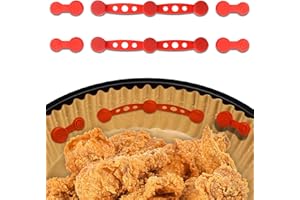 Torven [Zestaw 2/4] Silikonowe Magnesy do Papieru do Pieczenia Airfryer - Zapobiegają Przykrywaniu Żywności, Magnetyczna silikonowa naklejka mocująca,Do Ninja/Philips/Cosori