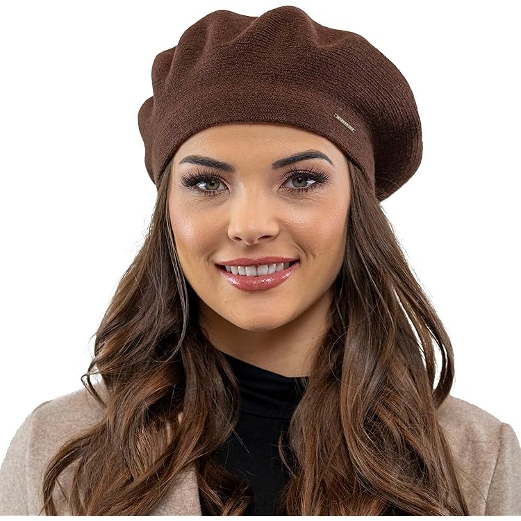 VIVISENCE Béret Femme Automne Hiver Élégant En Laine Avec