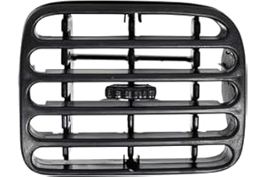 Grille de ventilation aération centrale noir côté droite du tableau de bord compatible avec Renault Clio 2 II | Installation facile et qualité OEM | FINAO AUTOPARTS