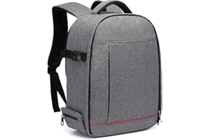 Kono Camera Backpack Bag Waterproof Photography Camera Backpack with Tripod Holder, Removable Padded Insert, Large Capacity Camera Bag for SLR DSLR Canon Nikon Fuji Sony Cameras