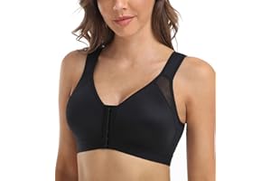 DotVol Biustonosz Korektor postawy z przodu zapięcie dla kobiet Podstawowy biustonosz szerokie szelki Plus Size Wygodna tkanina