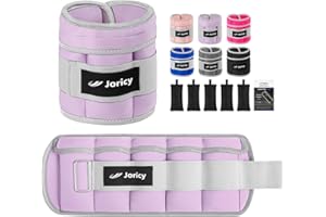 JORICY Pesi per Caviglie Regolabili Polsiere Pesi Peso Caviglia Pesi Regolabili da 1 2 3 4 5 kg 1 Paio Cavigliere Pesi per Fitness Esercizio Passeggiate - Ogni Peso è Regolabile da 0, 5kg a 2,5 kg